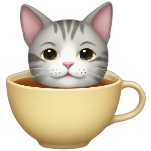 cat tea emoji