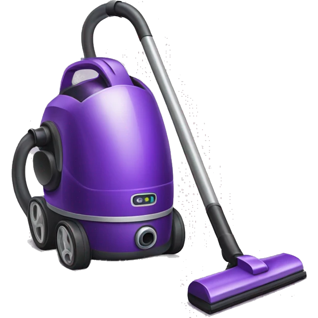 a purple vacuum cleaner emoji