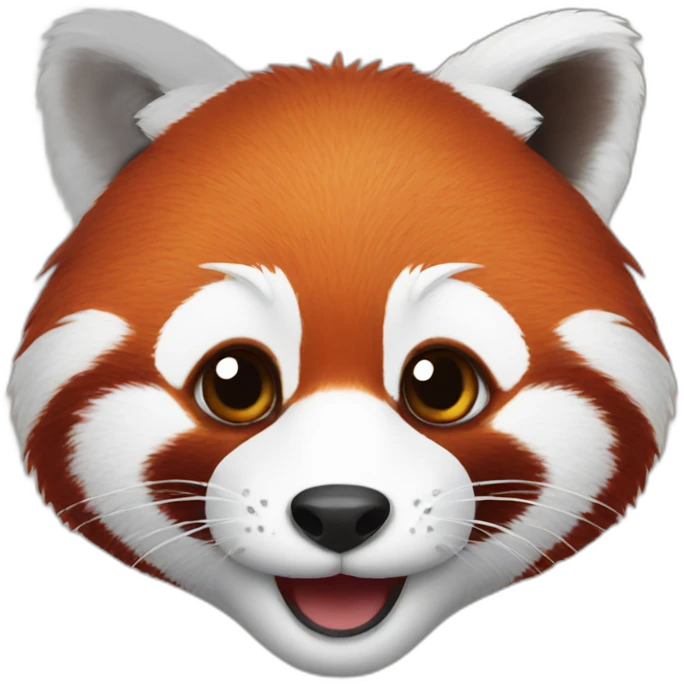 Red panda face emoji