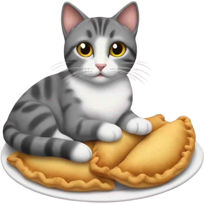 cat eating empanadas  emoji
