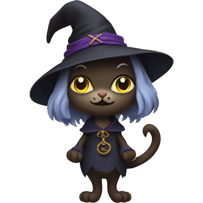 Cat witch emoji