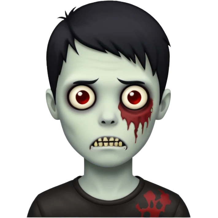 zombie boy emo with black hair  emoji