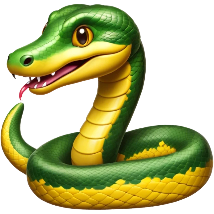 Cinematic Comical Anaconda Portrait Emoji, Head tilted dramatically with an exaggeratedly shocked expression, featuring a robust, patterned body with wide, comically expressive eyes full of humorous disbelief, Simplified yet hilariously expressive features, highly detailed, glowing with a slightly sassy jungle glow, high shine, dramatic yet playful, stylized with an air of quirky reptilian attitude, soft glowing outline, capturing the essence of a meme-worthy anaconda that looks ready to side-eye its way into viral fame! emoji
