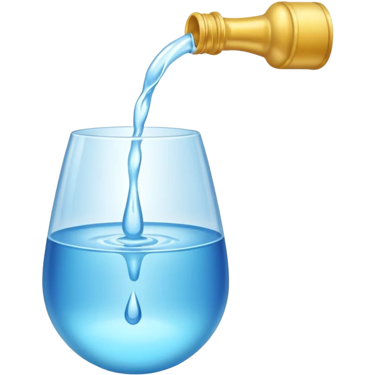 Water pouring from glass emoji