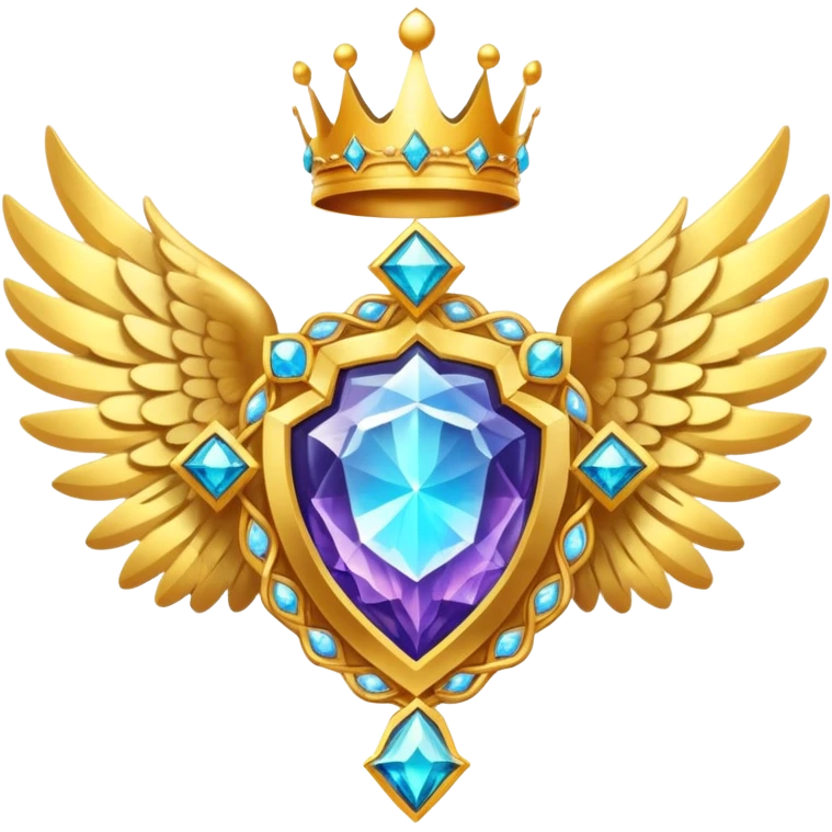 HUGE magic galactic nebula complex gemstone award-in-frame-decorated-with-big-golden-angel--wings and crown emoji