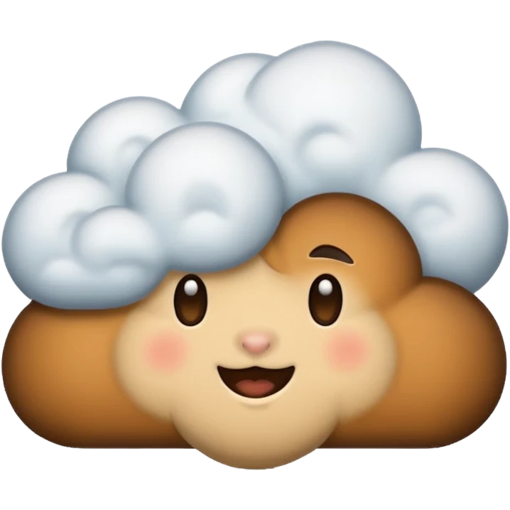 cloud in brown color emoji