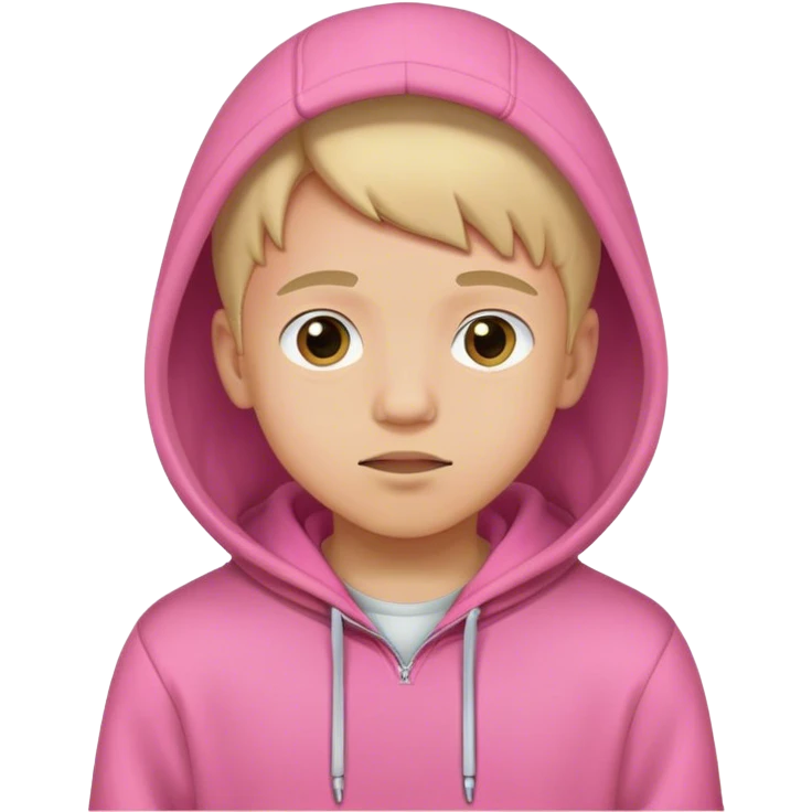 Boy with pink hoodie emoji