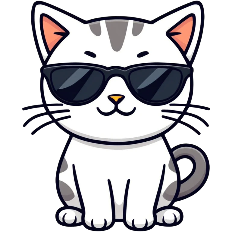 Cat with sunglasses emoji