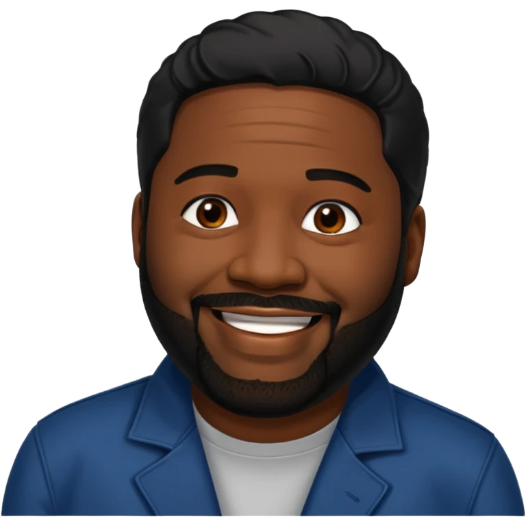 Gerald Levert with black hair emoji