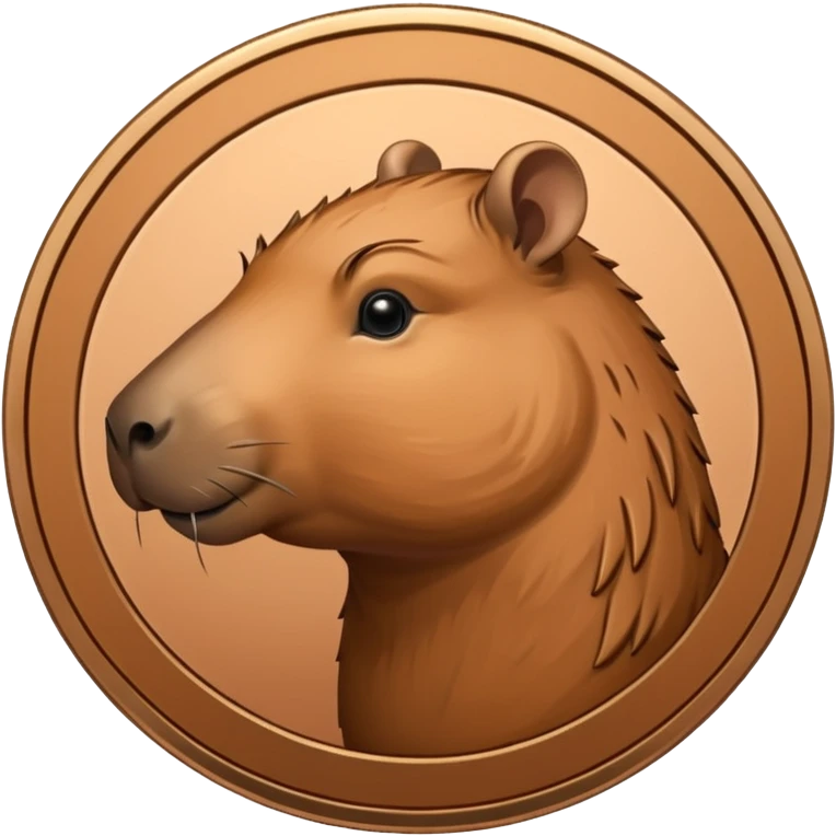 uma moeda de capybara emoji