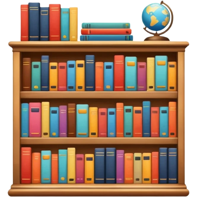 aestetic bookshelf y2k style emoji