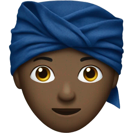 Dark blue bandanna heart emoji