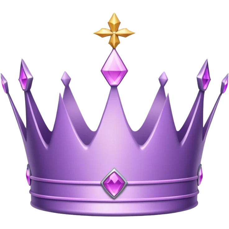 light purple crown emoji