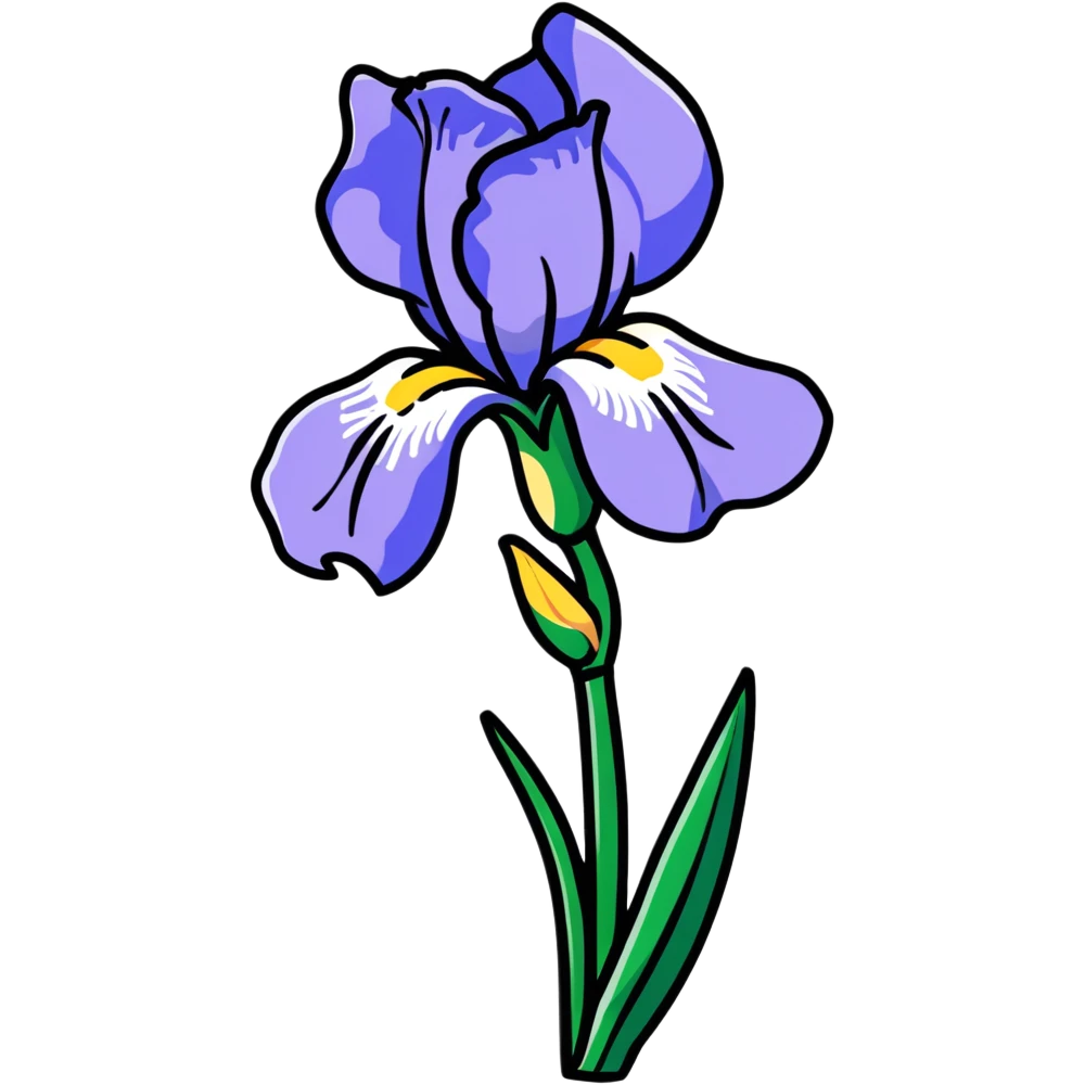 elegant iris flower in bloom emoji