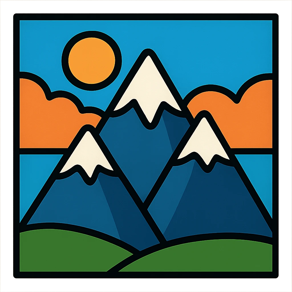 little alchemy style icon
subject: mountain
border: medium-black emoji