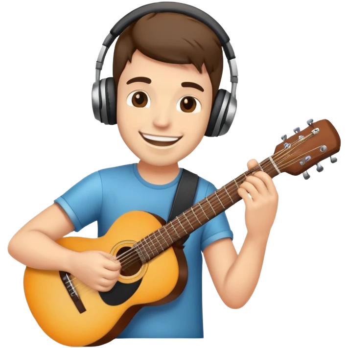 Guy jamming with headphones  emoji