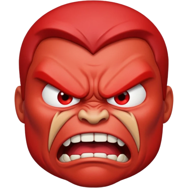 Angry face emoji