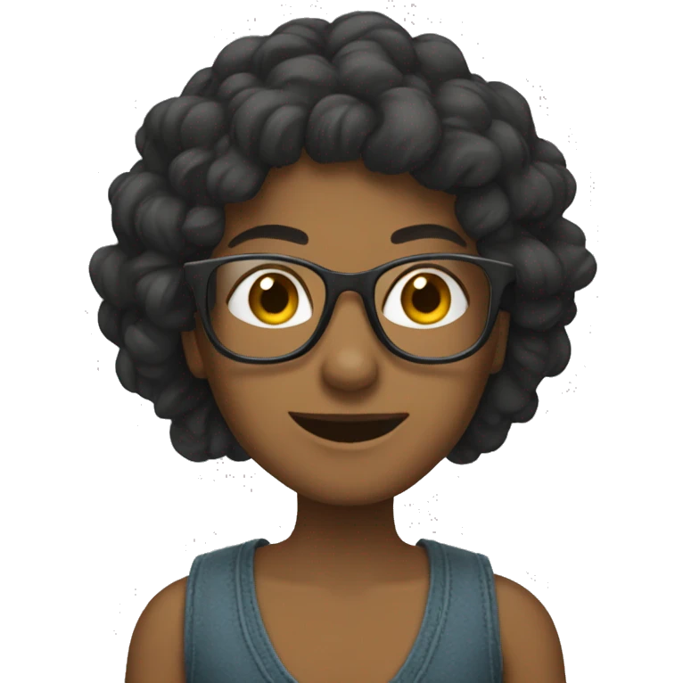 Tahira with glasses emoji