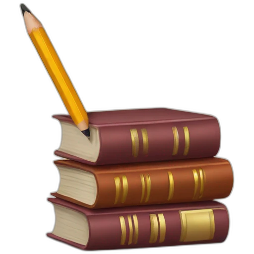 books-with-pencil emoji
