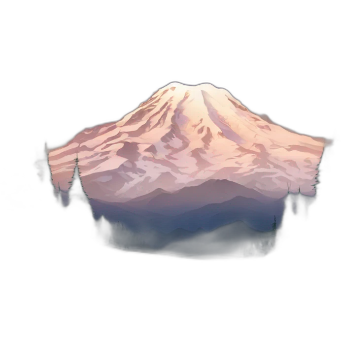 Snowy-mountain-mt-mount-rainier-dawn emoji