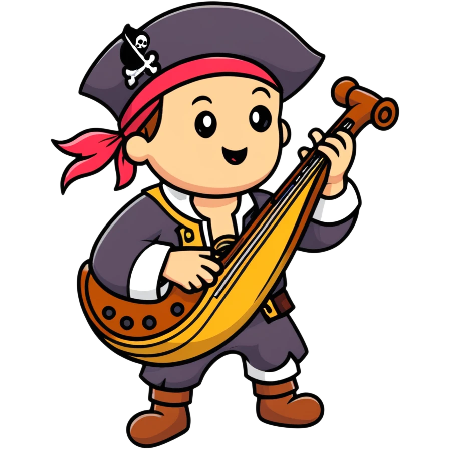 pirate playing an instrument emoji