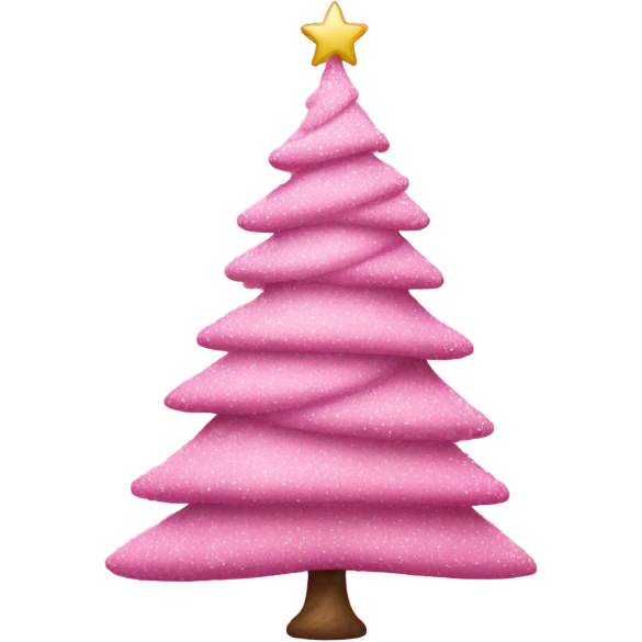 Pink Christmas tree emoji
