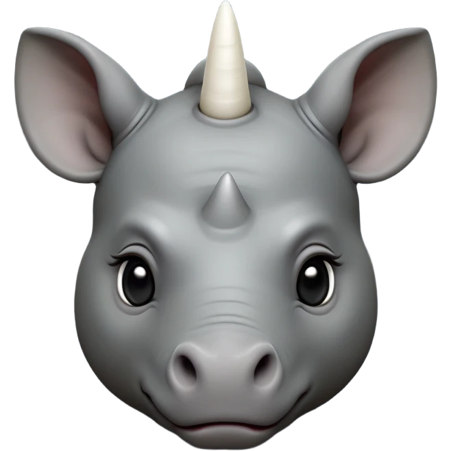 cinematic-noble-baby-rhinoceros-portrait-emoji,slate-grey-hide--poised-and-regal,-with-a-massive,-powerful-build-and-a-thick, white horn -deep-set-soulful-piercing-eyes,-simplified-yet-sharp-and-sophisticated-features,-highly-detailed,-large-black-eyes emoji
