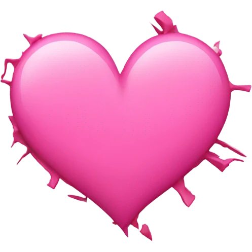 A broken pink heart  emoji