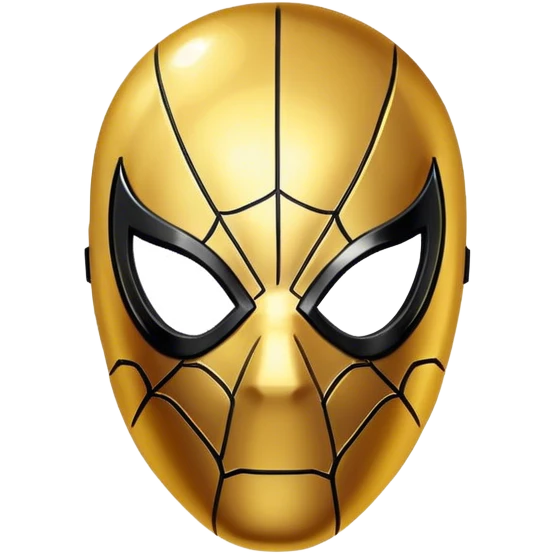 Spiderman face gold emoji