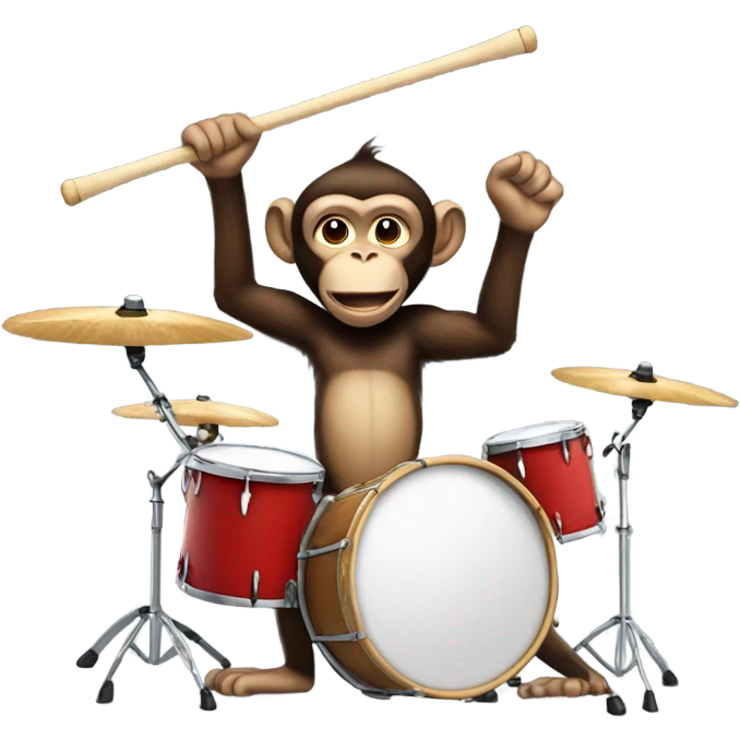 Monkey playing drums emoji