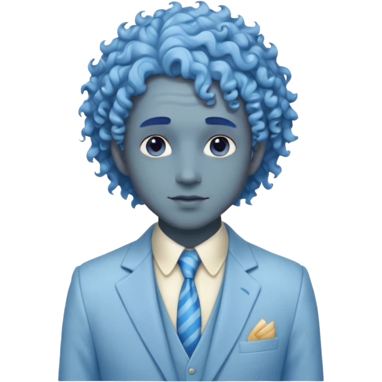 ethereal-pastel-transparent-translucent-gorgeous-spectral-dark-greyish-blue-whitish-gloomy-man-with-blue-curly-hair-with-a-beautiful-creme-suit emoji