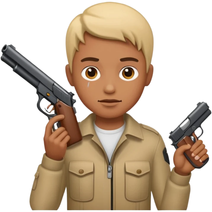 🥷holding a gun emoji