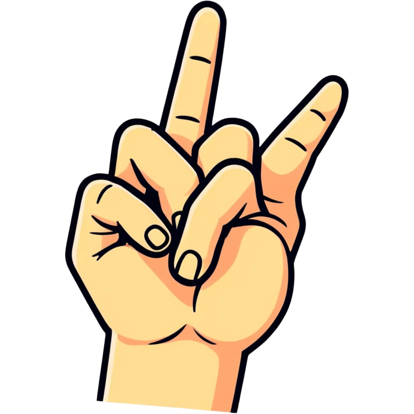 Middle finger emoji emoji