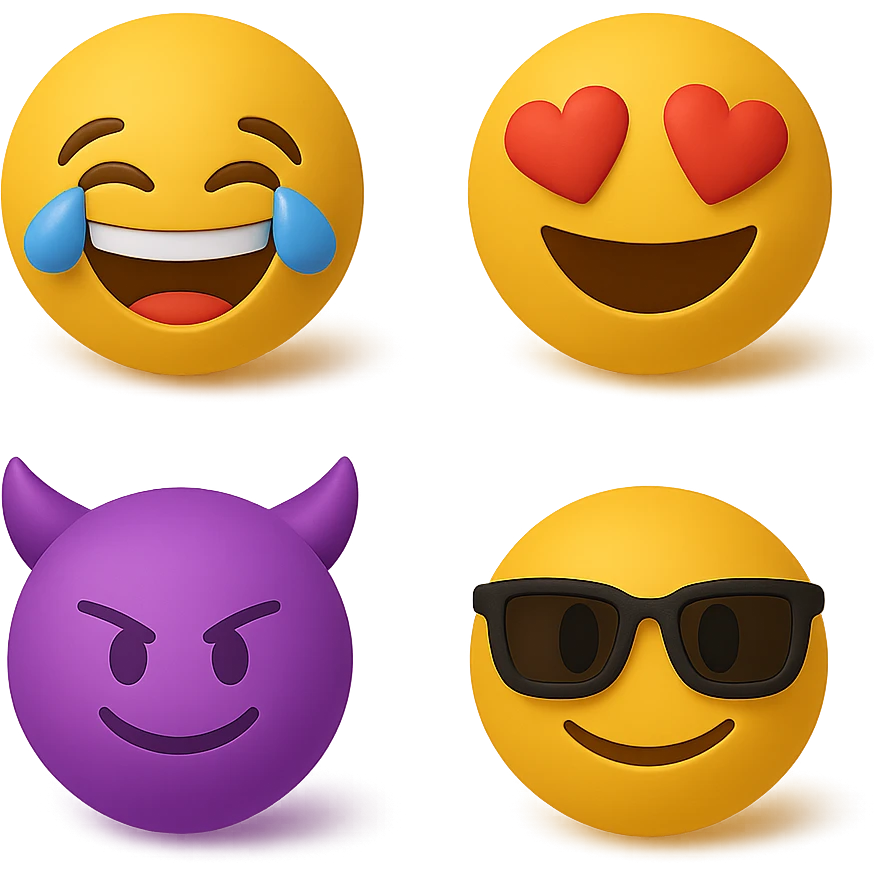 create this without background but keep all the shadows emoji
