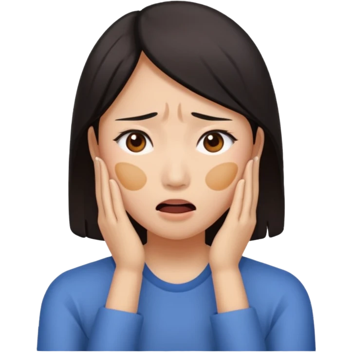 Asian Women in agony emoji