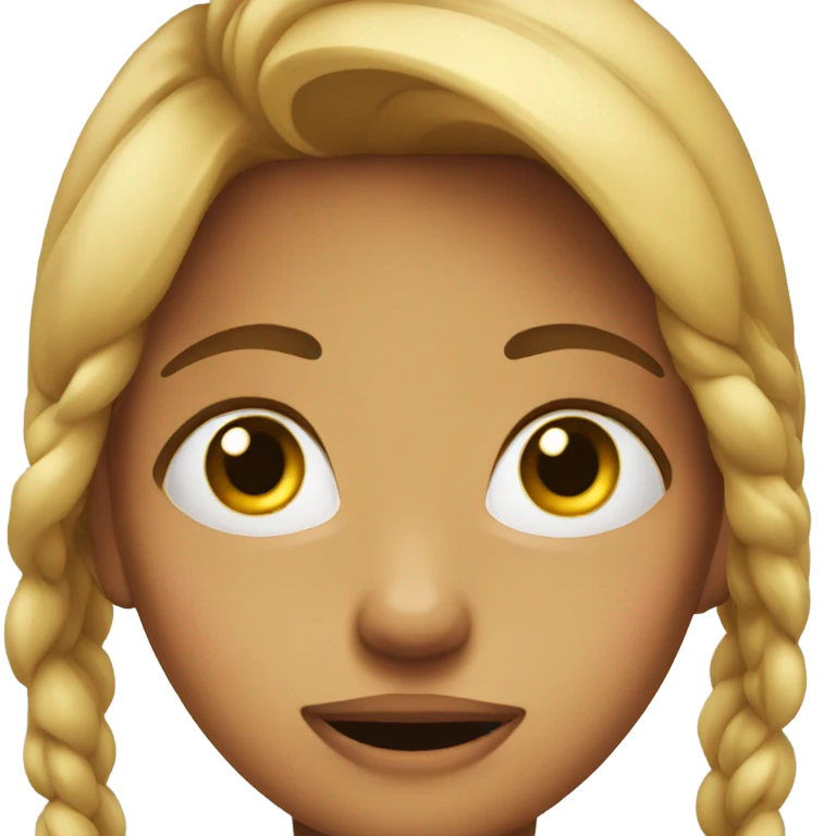 the girl is afraid emoji