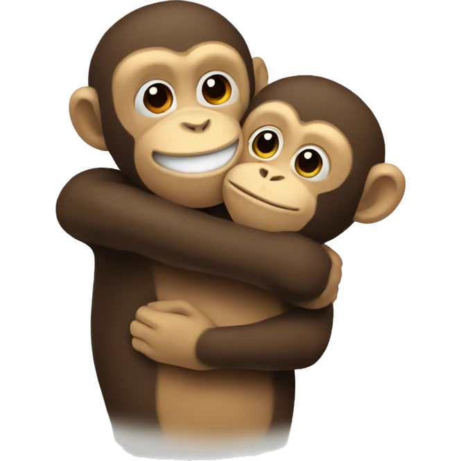 Hug a monkey  emoji