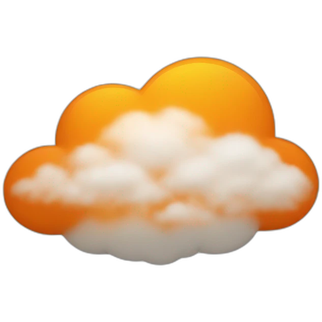 Orange cloud  emoji
