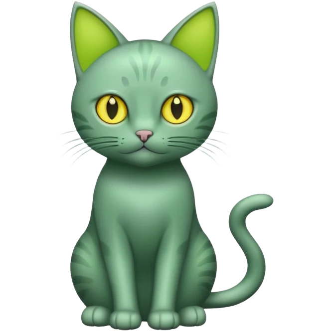 green cat full body emoji