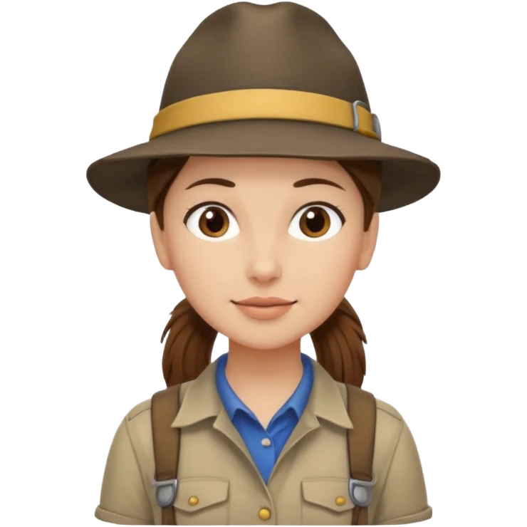 una exploradora con coleta alta emoji