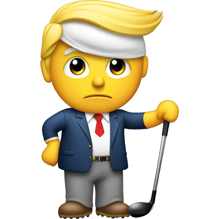 Donald trump golfing  emoji