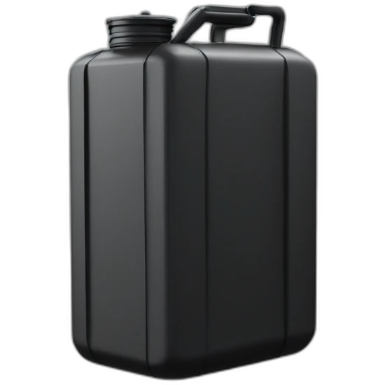 Futuristic tall rectangular military canister colored matte black emoji