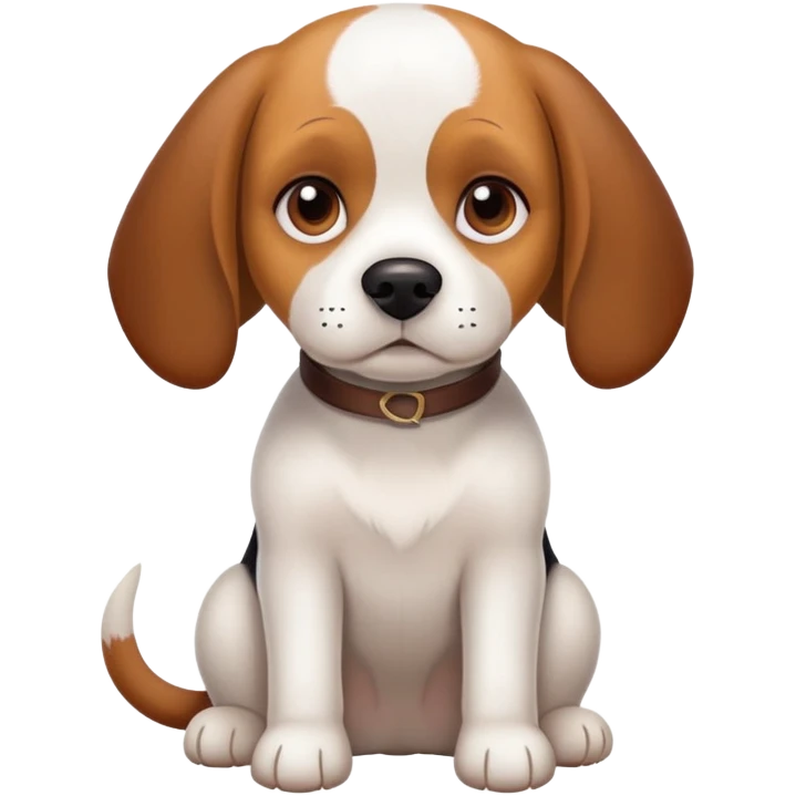 White adult beagle sitting emoji