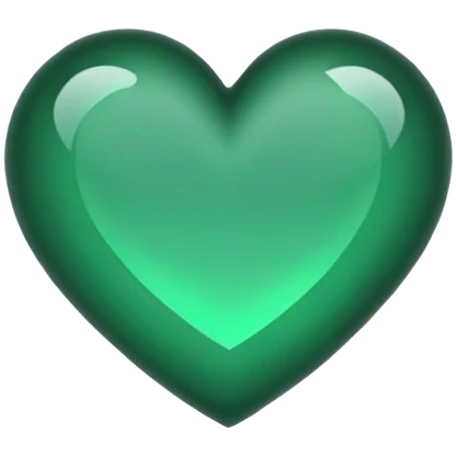 dark emerald heart inside heart outline emoji