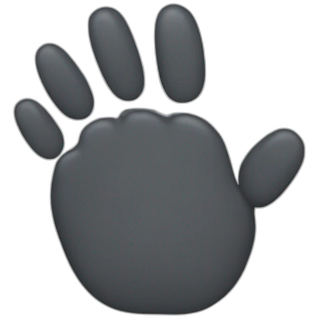 dark gray cat paws emoji