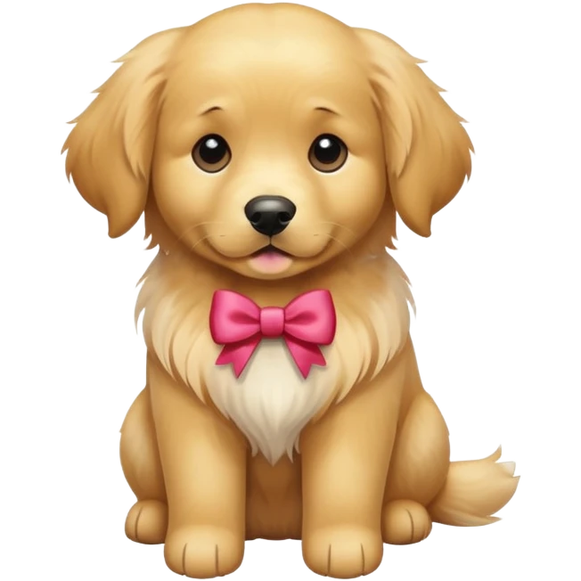 Perro con un lazo emoji