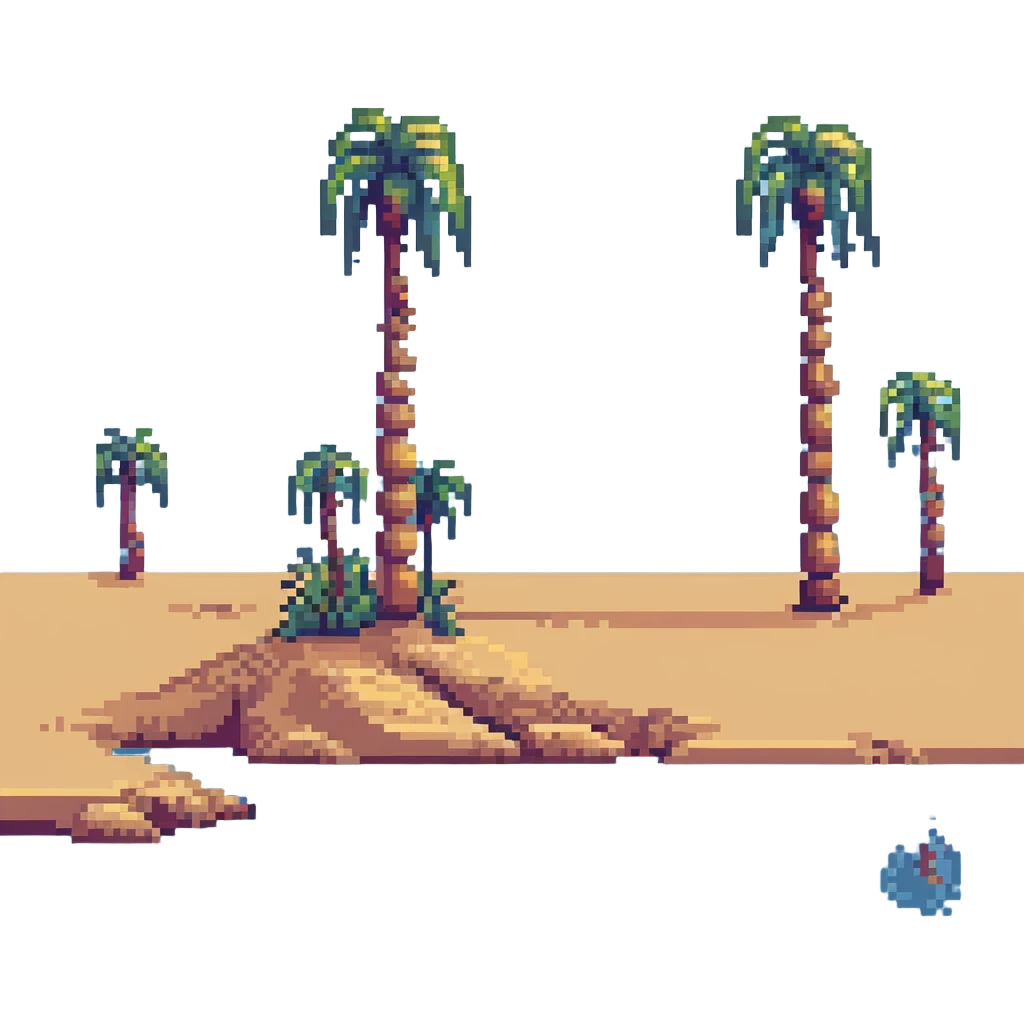 desert oasis with palm trees emoji