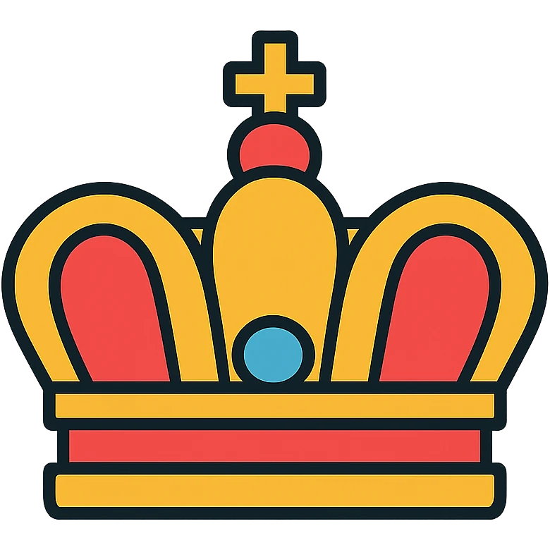 crown icon with color outline emoji