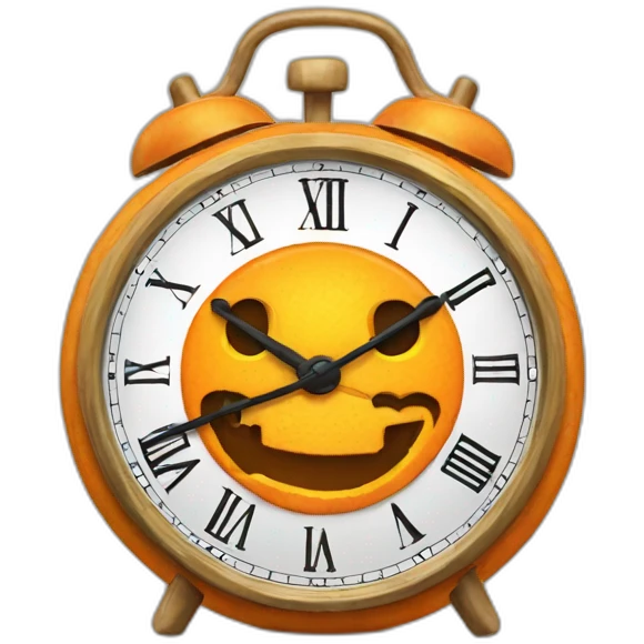 horloge citrouille emoji