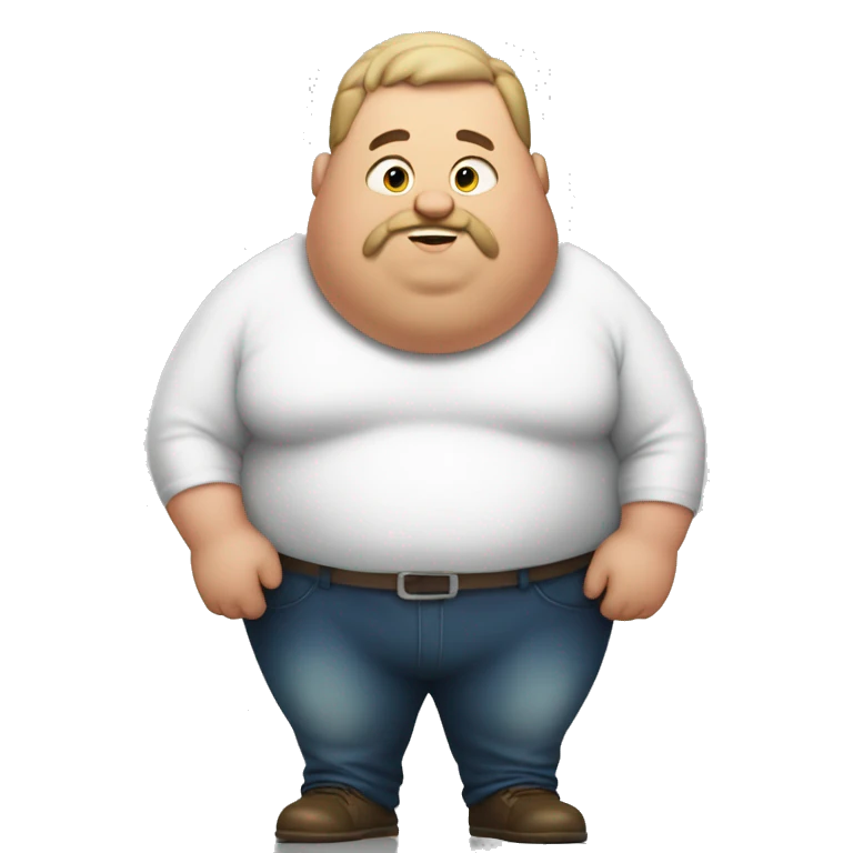Super fat man with food  emoji